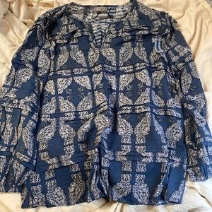 J.Crew Point Sur Blue Owl Top